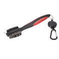 thumbnail image 1 of Golf Club Brush, Dual Sided Golf Brush, Golf Club Cleaning Brush with Steel Needles Long Lasting Retractable Cord Cleaning Tool Cleaning for Golf Club Surfaces, 1 of 7
