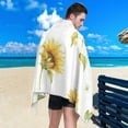 thumbnail image 5 of Hand Drawn Watercolor Sunflowers Beach Towel 30" x 60", Quick Dry Bath Towel Absorbent Lightweight Travel Towel for Beach Yoga Swim Sport Camping Holiday, 5 of 7