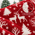 thumbnail image 3 of LOMYOLO Christmas Throw Pillow Covers Set of 2, 18x18IN Chenille Double Side Xmas Decorative Pillow Covers Soft Farmhouse Holiday Cushion Covers for Sofa Couch Bed, Christmas Tree Reindeer Snowflake, 3 of 8