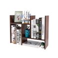 thumbnail image 1 of Adjustable Desktop Shelf Wood Small Bookshelf Desk Supplies Organizers and Accessories Storage Display Rack Office Decor, Brown, 1 of 5