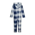 thumbnail image 7 of Diufon Boys Girls Jumpsuits Flannel Plaid Long Sleeve Jumpsuit Kids Thickened Fall Winter Warm Pajamas Outfit, 7 of 7