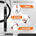thumbnail image 4 of Sonic Boom M2 High Speed Jump Rope - Patent Pending Self-Locking, Screw-Free Design – Weighted, 360 Degree Spin, Silicone Grip with 2 Speed Rope Cables for Home Workout, & More, 4 of 6