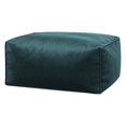 thumbnail image 1 of Gouchee Home Roll Velvet Petrol Pouf – Rectangular Ottoman with Polystyrene Bead Fill & Luxe Velvet Cover –Lightweight Floor Cushion for Living Room, Bedroom or Office, 1 of 6