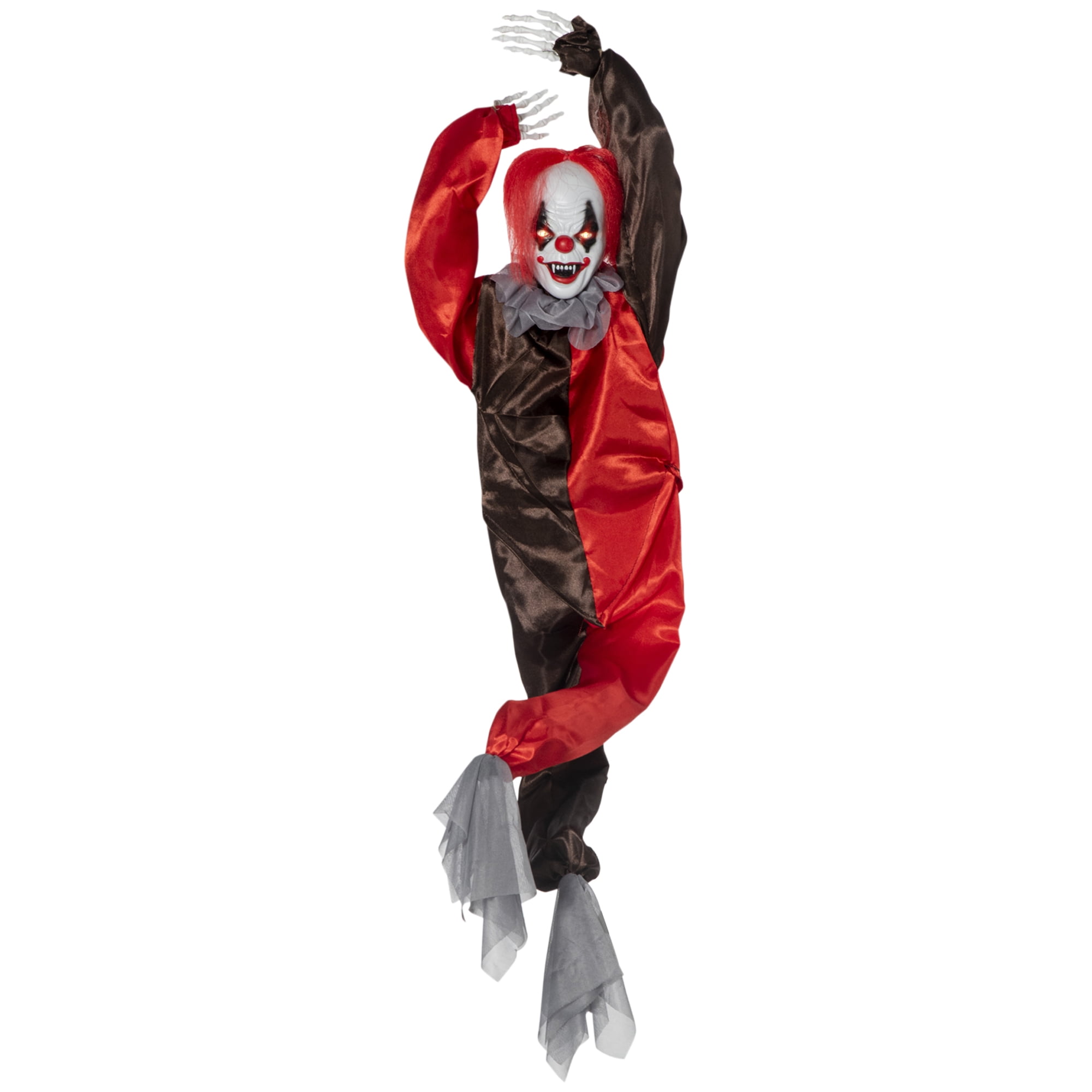Outsunny 36" Outdoor Halloween Decorations Hanging Clown, Sound and