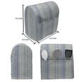 thumbnail image 4 of Folk Stand Mixer Cover, Bicolour Design Pattern with Vertical Style Chevrons and Strips, Kitchen Appliance Organizer Bag Cover with Pockets, 5 Quarts, Green Dark Ceil Blue, by Ambesonne, 4 of 4