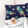 thumbnail image 6 of Vsdgher Astronaut Dinosaur and Space Print Pillow Cases -Iconic Collection Pillowcases -Extra Soft, Not easy to deform,not pilling Export quality, 6 of 8
