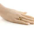 thumbnail image 5 of Gem Stone King 1.36 Ct Oval Red Created Ruby 18K Yellow Gold Plated Silver Ring, 5 of 5