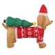 thumbnail image 4 of Decoración para exteriores para alegría festiva, 110-240 V, enchufe estadounidense, perro salchicha inflable navideño iluminado con LED, 4 of 8