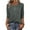 Dark Gray, variant on Women's Solid Color Blouses Crew Neck with Buttons Placket T-shirt Three Quarter Sleeves Curved Hem Loose Soft Knit Fabric Tee(Gray,M)