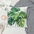 thumbnail image 2 of Acheng Short Plush Pillowcase 1 Piece - Palm Leaves with Lush Branches and Leaves, Tropical Jungle Palm Leaves with Charming Colors White, 2 of 5
