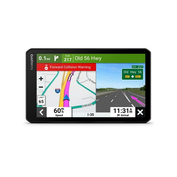 Navigateur GPS Garmin DriveCam™ 76 à écran 7 pouces avec Dash Cam intégrée - Noir