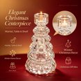 thumbnail image 4 of Clear Glass Christmas Tree Candle Holder Elegant Tabletop Centerpiece for Christmas Decor Holiday Winter Home Decor Gift Idea 5.2 In, 4 of 9