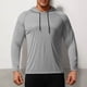 thumbnail image 1 of pstuiky manga larga para hombre, Blusa deportiva informal de color liso con capucha y manga larga raglán con cordón y resistente al sol para hombre top de hombre m, 1 of 5