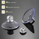 thumbnail image 3 of 20 Pcs Suction Cup Plastic Suction Pads 40mm Clear Pvc Sucker Pads Strong Adhesive Suction Holder W, 3 of 5