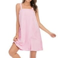 thumbnail image 1 of Vestido de baño o ducha para mujer, ligero, con tirantes y cierre, hasta la rodilla, 1 of 5
