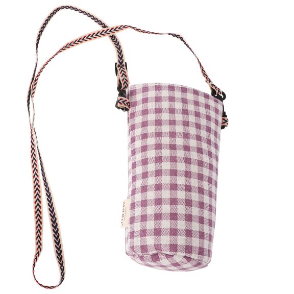 ETEREAUTY Versatile Purple Water Bottle Sling Bag with Sturdy Cotton Linen for Everyday Carry