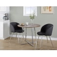 thumbnail image 2 of Cosmo Canary Dining Table, Dining Height Table, Small Dining Table for 4, Round Dinette Table, Wood Kitchen Table (Chrome Metal, Walnut Wood), 2 of 6