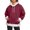 Wine, variant on Women's Hoodie 2025 Long Sleeve Trendy Plain Drawstring Hooded Sweatshirt with Pockets Pullover Top