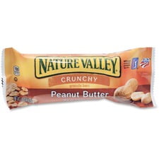 NATURE VALLEY Nature Valley Peanut Butter Granola Bars - Peanut Butter Crunch - 1 Serving Pouch - 1.50 oz - 18 / Box