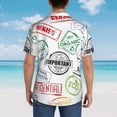 thumbnail image 6 of Bixox Men's Hawaiian Shirts Men's Stamp Set Collection Print Short-Sleeve Shirt-XX-Large, 6 of 8