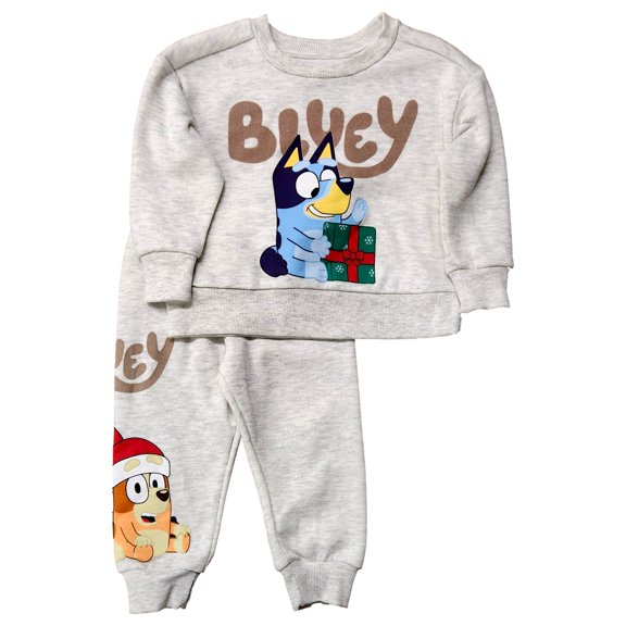 Infant & Toddler Boys Gray Bluey & Bingo Sweatshirt & Pants Set 3T