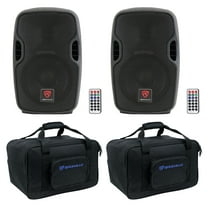 (2) Rockville BPA8 8" 600w DJ PA Speakers w Bluetooth bags