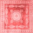 thumbnail image 1 of Ahgly Company Indoor Square Medallion Red Traditional Area Rugs, 5' Square, 1 of 4