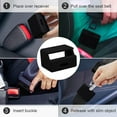 thumbnail image 4 of Morlike Silicone Seatbelt Secure Buckle Safety Cover Lock | Keep Children Safe in Car Seat and Prevent Kids from Accidentally Unbuckling | Buckle Guard Fits Almost Vehicles (Black, 2 Pack), 4 of 7