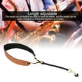 thumbnail image 3 of Saxophone Neck Strap,PU Leather Adjustable Saxophone Strap for Alto Baritone  Treble Saxophones, 3 of 8