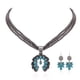 thumbnail image 1 of Conjunto de collar y pendientes para mujer, estilo rústico, de alta costura, vaquera, turquesa, 1 of 7