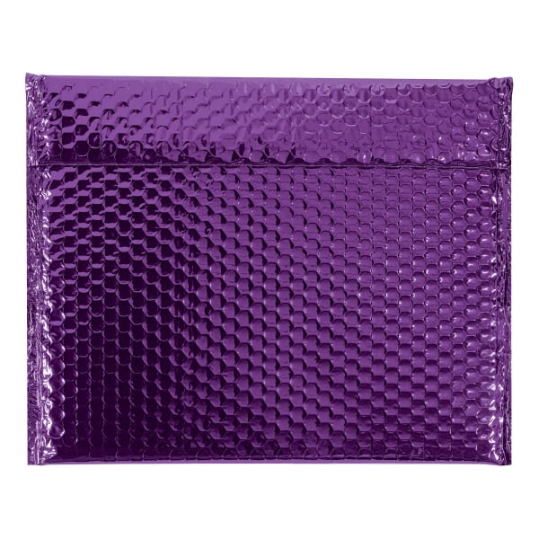 Office Depot® Brand Glamour Bubble Mailers, 11"H x 133/4"W x 3/16"D, Purple, Case Of 48 Mailers