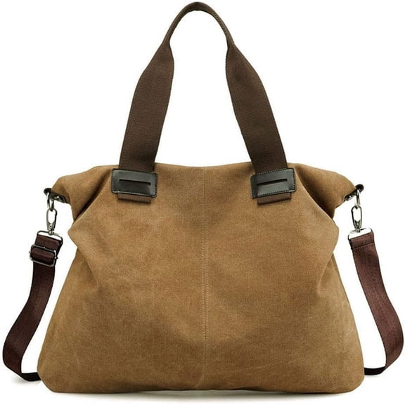 LinYooLi Women's Canvas Tote Bag Shoulder Crossbody Purses Work Travel Handbag Hobo Bag