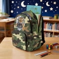 thumbnail image 3 of DISNIMO Camo Tiger Print 17 Inch School Backpack for Boys Teens Kids, Lightweight Bookbag with Front Compartments & Side Pockets for Elementary Middle Students, Boys Back to School Supplies, 3 of 7