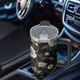 thumbnail image 4 of 40 oz Tumbler with Handle and Straw Daisy Flower Tumbler with Lid, Stainless Steel Floral Travel Mug for Women Girls Insulated Coffee Cup, 4 of 5