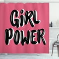 thumbnail image 1 of Girl Slogan Shower Curtain, Chunky and Pop Girl Power Text Glamour Handwritten Design, Fabric Bathroom Set with Hooks, 69"WX70"L, Charcoal Grey Dark Pink White, by Ambesonne, 1 of 3