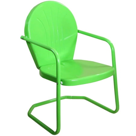 outdoor retro metal tulip armchair lime green walmart com