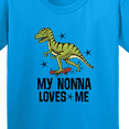 thumbnail image 4 of Inktastic My Nonna Loves Me Dinosaur Youth T-Shirt, 4 of 5