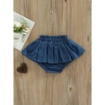 thumbnail image 2 of Bagilaanoe Toddler Baby Girls Denim Shorts Summer Pleated Skirt for 6 12 18 24 Months 3T 4T Kids, 2 of 8