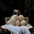 thumbnail image 5 of 4X Manejar de Madera Cesta Retro de Metal Portátil Multifunción Frutas Vegetales Huevo Comestibles PráCtico Almacenamiento Cesta Organizador Blanco, 5 of 5