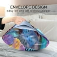 thumbnail image 5 of Coolnut Watercolor Feathers Satin Pillowcase for Hair and Skin Silk Pillowcase, Queen Size(20x30 inches) - Slip Cooling Satin Pillow Covers with Envelope Closure（527） Home Decor Gifts, 5 of 7
