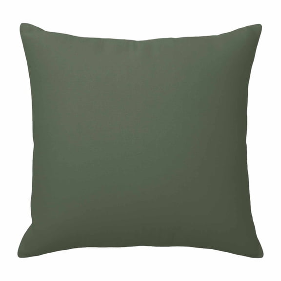 Throw Pillow Covers 20x20 Inch, Pure Army Green Decorative Pillow Cases for Couch Sofa Bed, Modern Solid Color Minimalist Art Cotton Linen Square Home Decor Pillowcases with Hidden Zipper