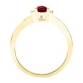 thumbnail image 2 of SZUL Women's Pear Shaped Ruby and Diamond Classic Band in 10K Yellow Gold, 2 of 5