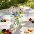 thumbnail image 5 of DefiDgd Handmade Mini Glass Flower Vase Decoration,Glass Flowers Bouquet Small Table Ornaments for Birthday Table Centerpiece Garden Home Decoration,Gift for Mom Women Friends(Pink), 5 of 6