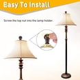 thumbnail image 4 of Uxcell 2Pcs 1.5" Tall Lamp Finials, 1/4-27 Thread Lamp Cap Knob Decoration Screw Cap Nuts with Cleaning Cloth for Table Floor Lighting Fixtures Shade Holder Decor, Brown/Gold, 4 of 7