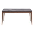 thumbnail image 2 of Pemberly Row Contemporary Rectangular Wood Dining Table in Stone/Walnut, 2 of 9