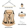 thumbnail image 4 of ONCLOUD  Hammock Hanging Sky Chair, Air  Swing Seat with Rope, Pillow and Drink Holder Solid Wood Indoor/Outdoor Patio Yard 250LBS, 4 of 8