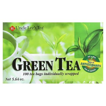 Uncle Lee's Green Tea, Herbal Green Tea Bags, Pack of 4, 100 Count ...