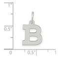 thumbnail image 2 of FJC Finejewelers 10 kt White Gold Small Block Initial B Charm 18 mm x 10 mm, 2 of 4