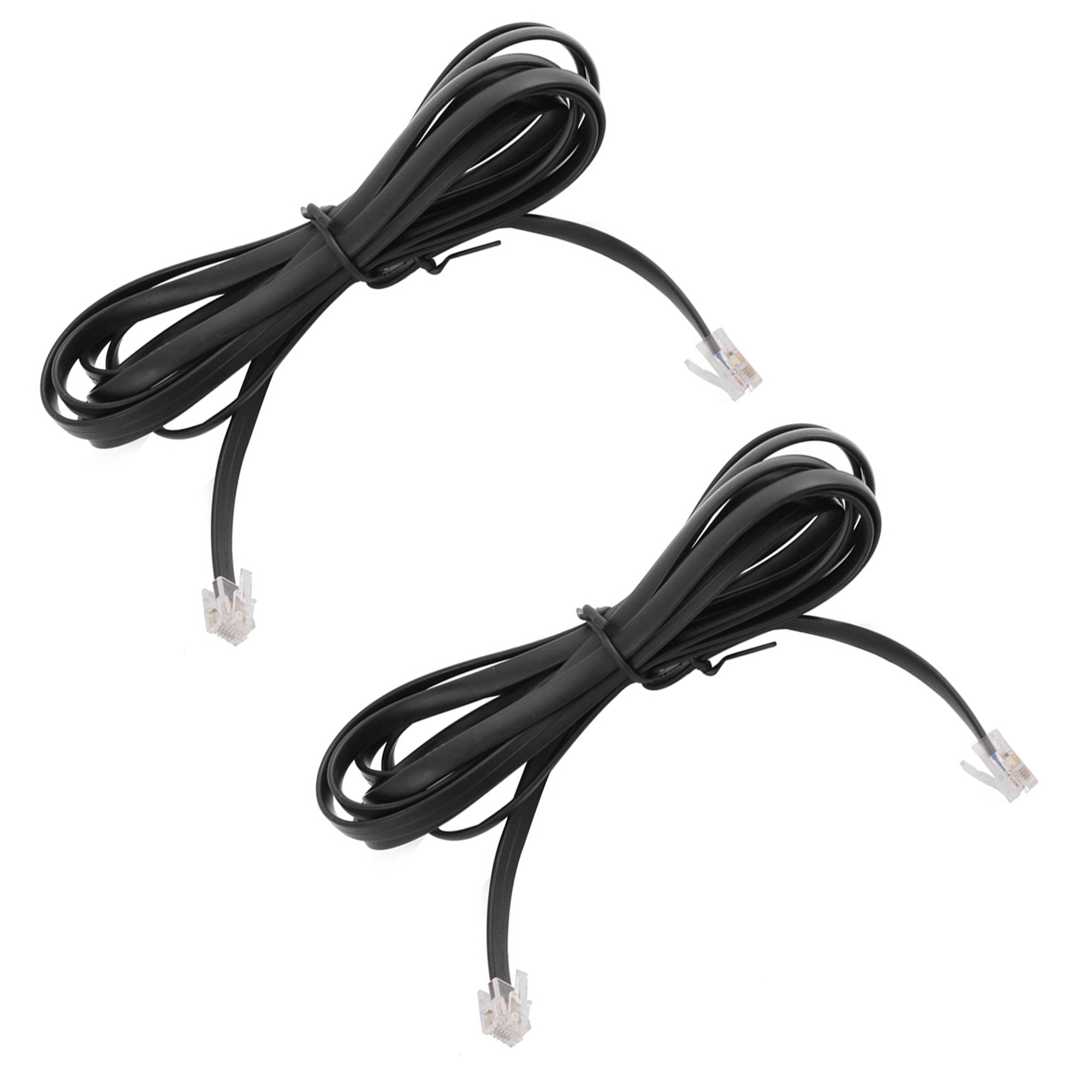 Unique Bargains RJ12 to RJ12 6P6C Cable 8.5Ft Male to Male Telephone Flat Extension Cord