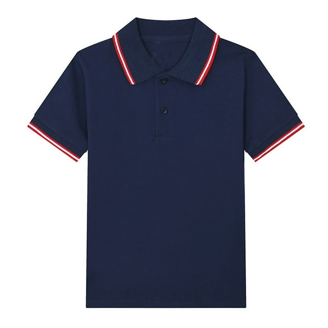 Polos pour Garçons Polo Uni Chemises Mode à Manches Courtes 9-10 Ans Mode Garçons